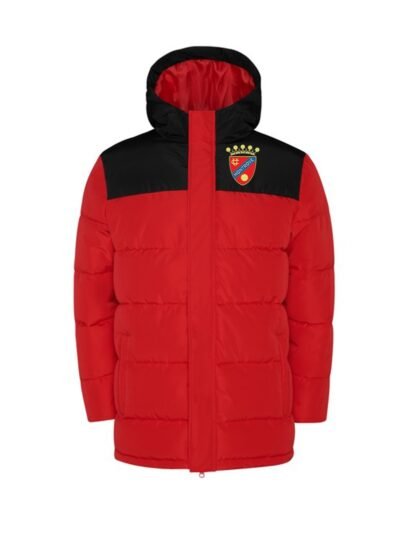 Abrigo Acolchado Rojo-Negro