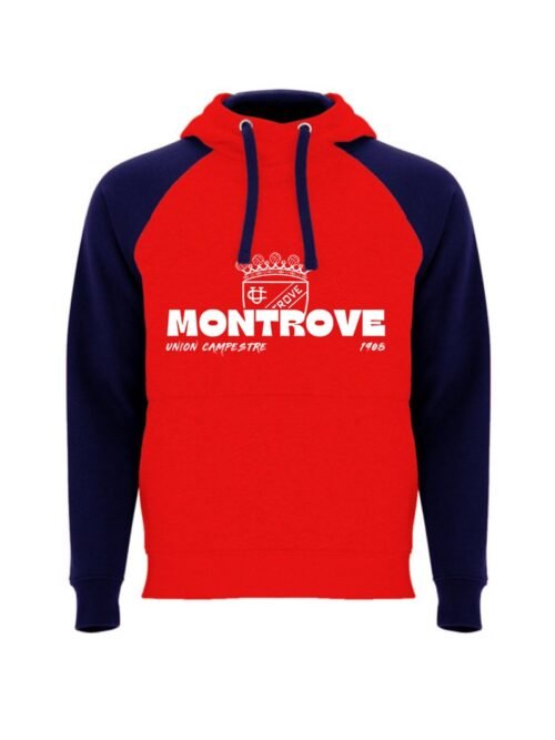 sudadera capucha roja-azul Sudadera Roja-Azul Capucha Unión Campestre