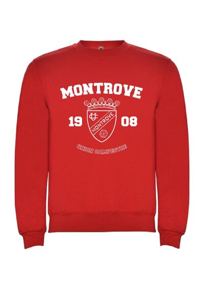 Sudadera roja Montrove 1908 Unión Campestre FC Sudadera roja Montrove 1908 Unión Campestre FC
